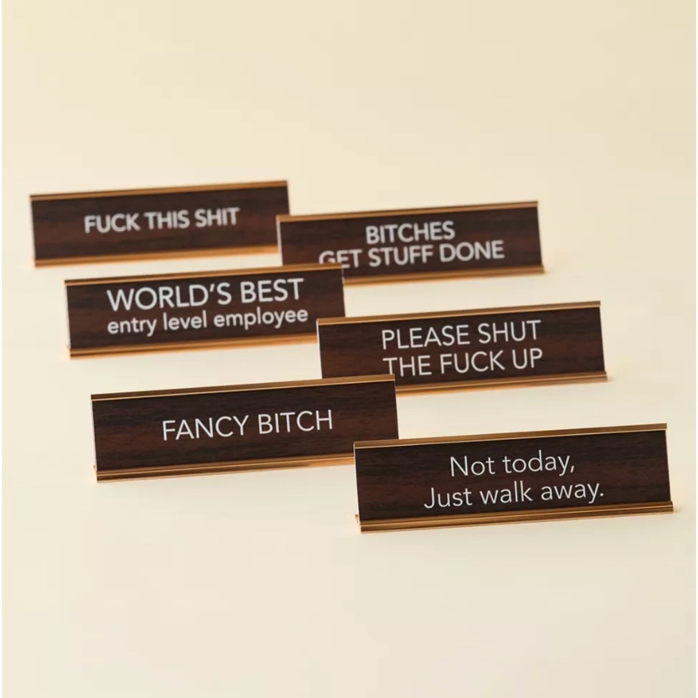URBAN OUTFITTERS Lemon Soda Novelty Name Plate Desk Sign - NWT ($20 Retail)